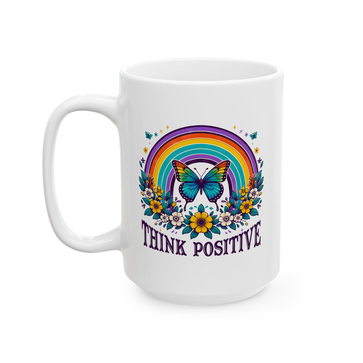 Wellness Mug - Think Positive Butterfly