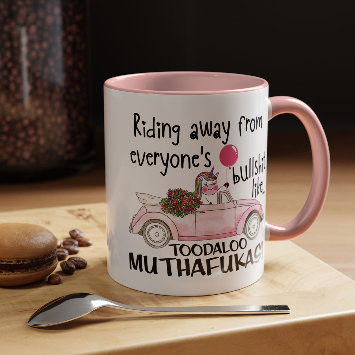 Adult Mug - Riding Away From Everyones Bullshit