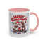 Christmas Mug - Merry Christmas Red Text Puppy Green & Red Top