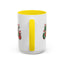 Christmas Mug - Merry Christmas Green Yellow & Red Text Hats