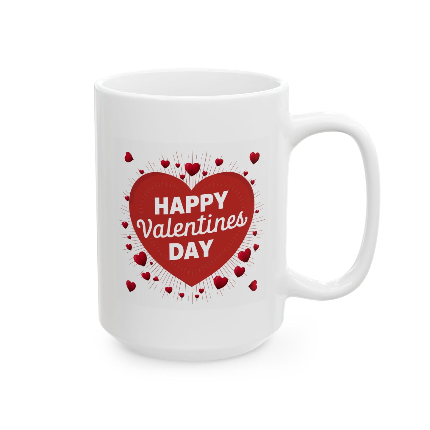 Valentine's Day Mug - Happy Red Hearts