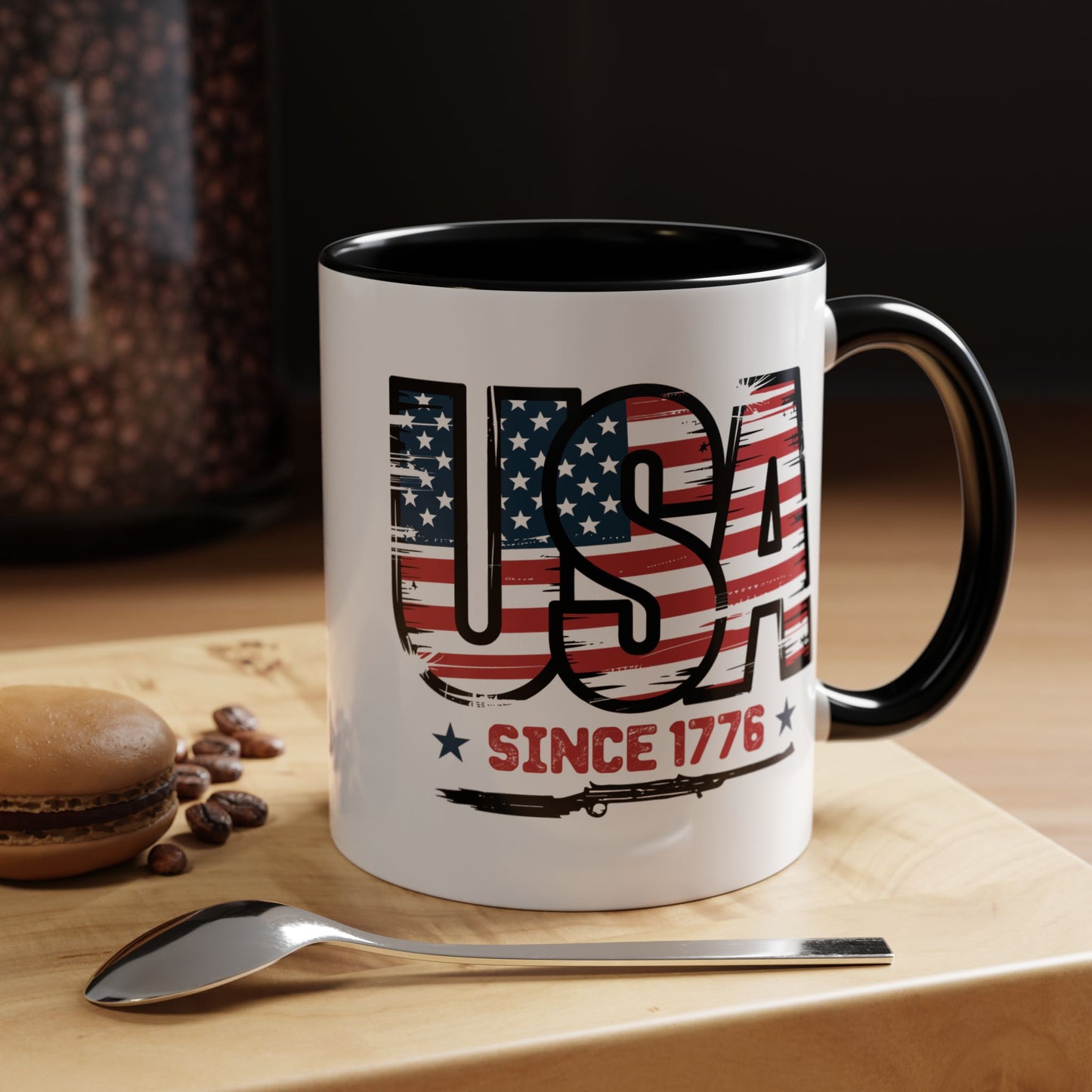 4th of July Mug - USA Since 1776 Gun