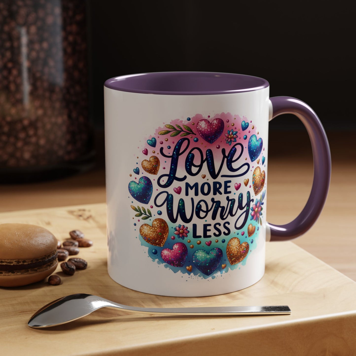 Wellness Mug - Love More Worry Less Circle
