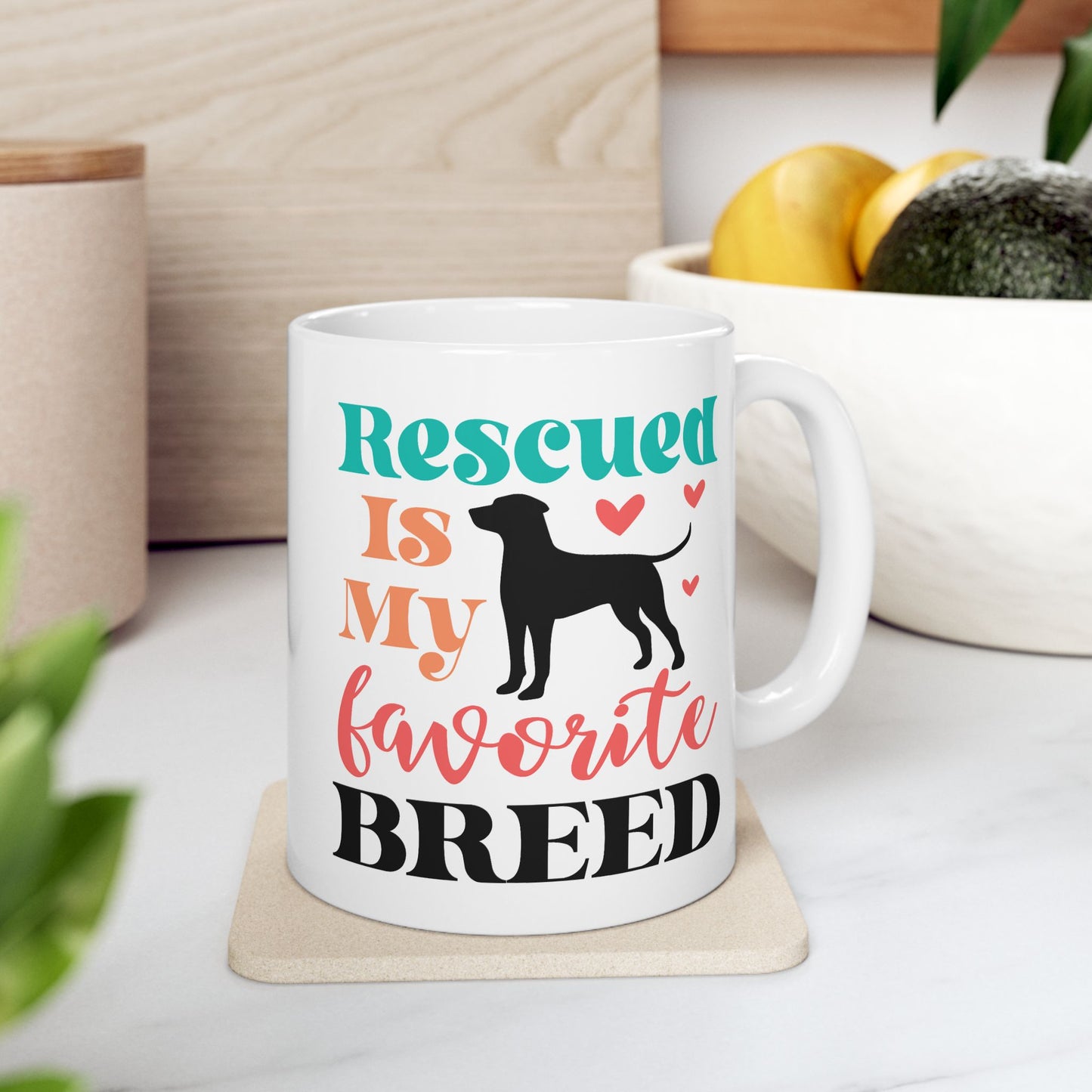 Animal Mug - Rescued Is My Favorite Breed