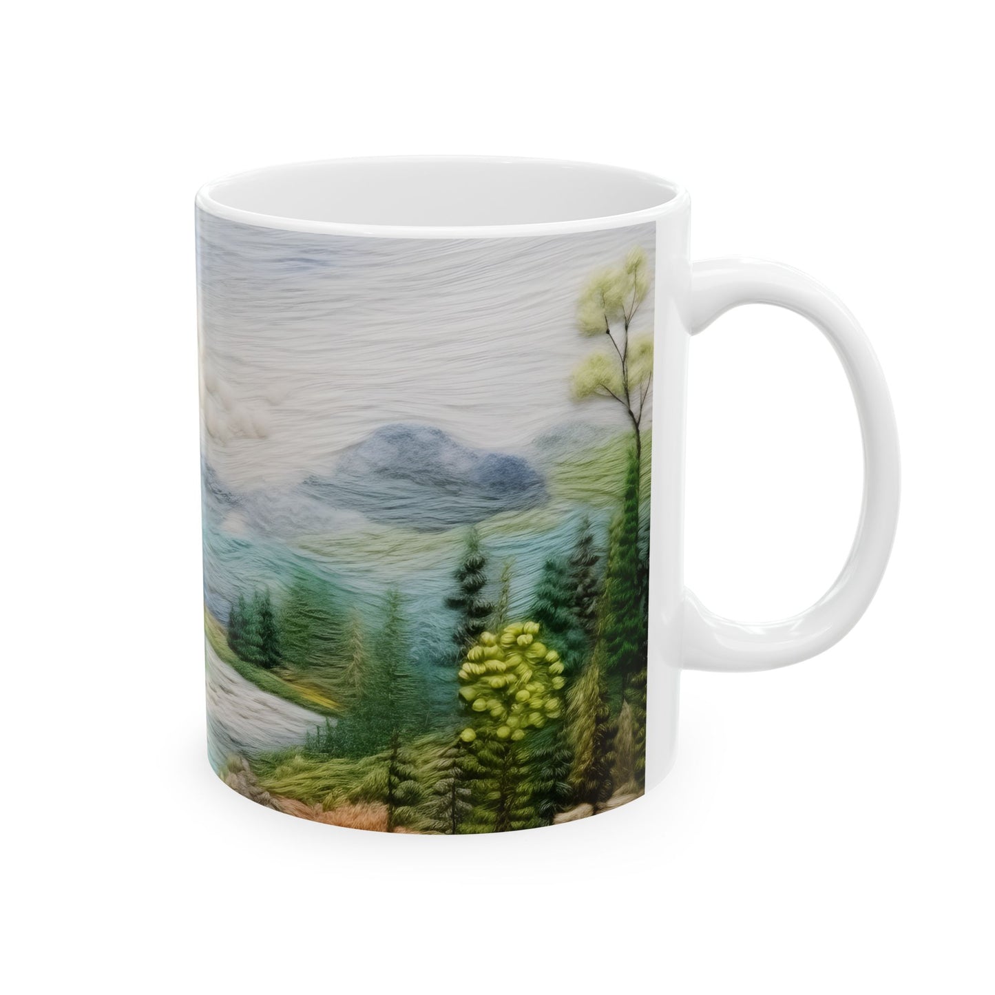 Artistic Mug - Felted Landscape 3