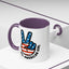 4th of July Mug - All American Girl Peace Sign