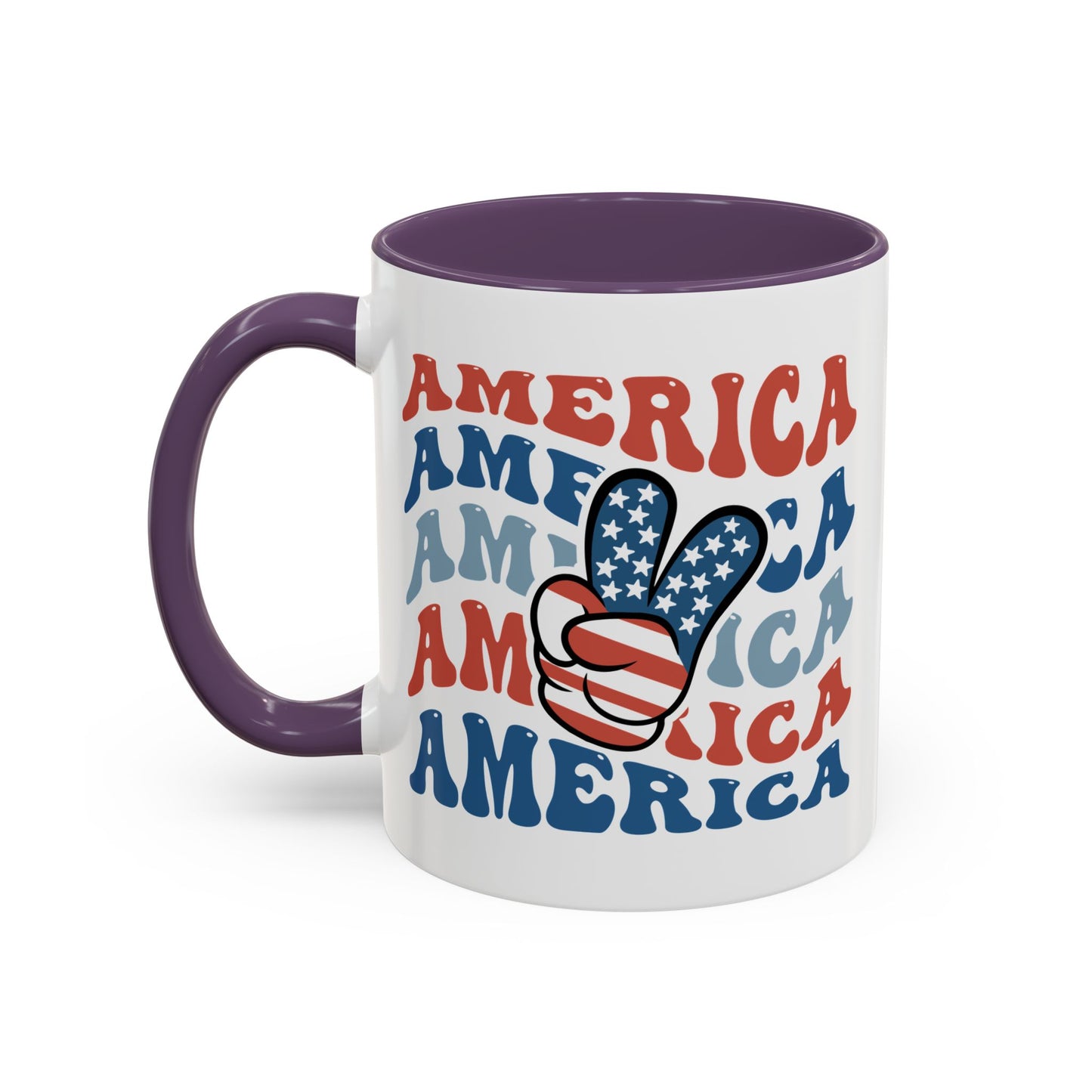 4th of July Mug - America peace Sign