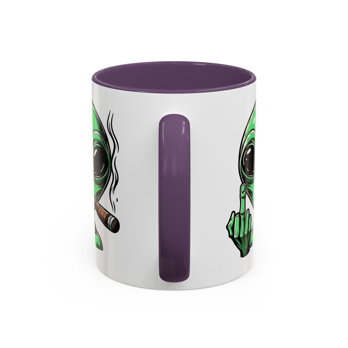 Adult Mug - Green Alien Fuck You Human