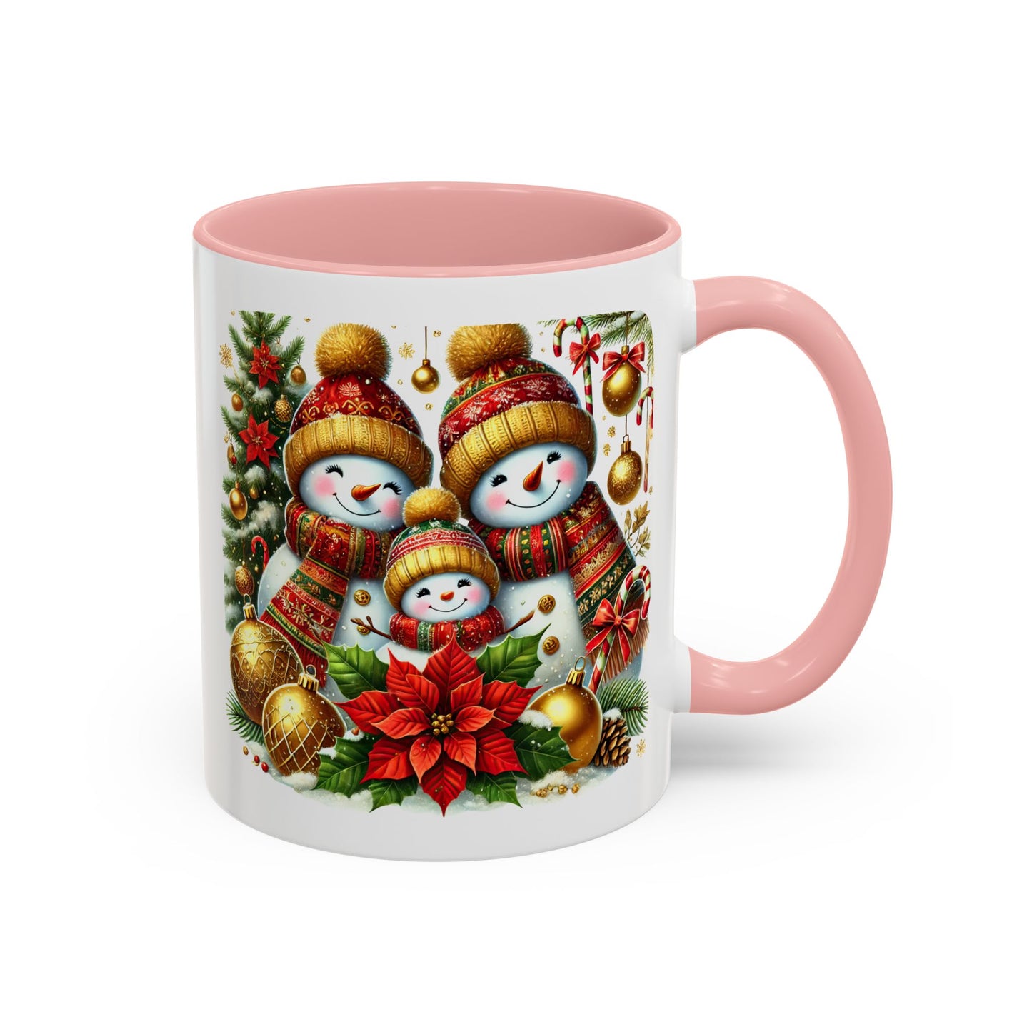 Christmas Mug - Gold Snowman Family 2