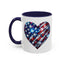 4th of July Mug - USA Sparkle Heart