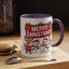 Christmas Mug - Merry Christmas White Text Reindeer Snowmen Penguin