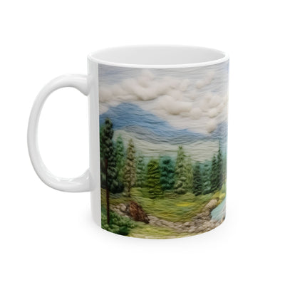Artistic Mug - Felted Landscape 3