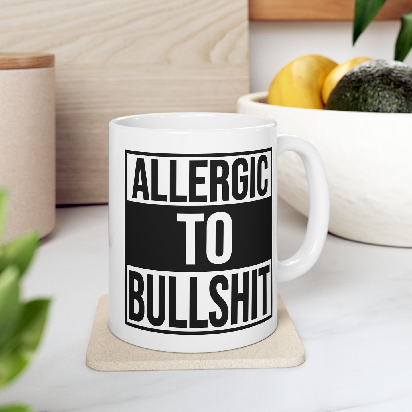 Adult Mug - Allergic To Bullshit