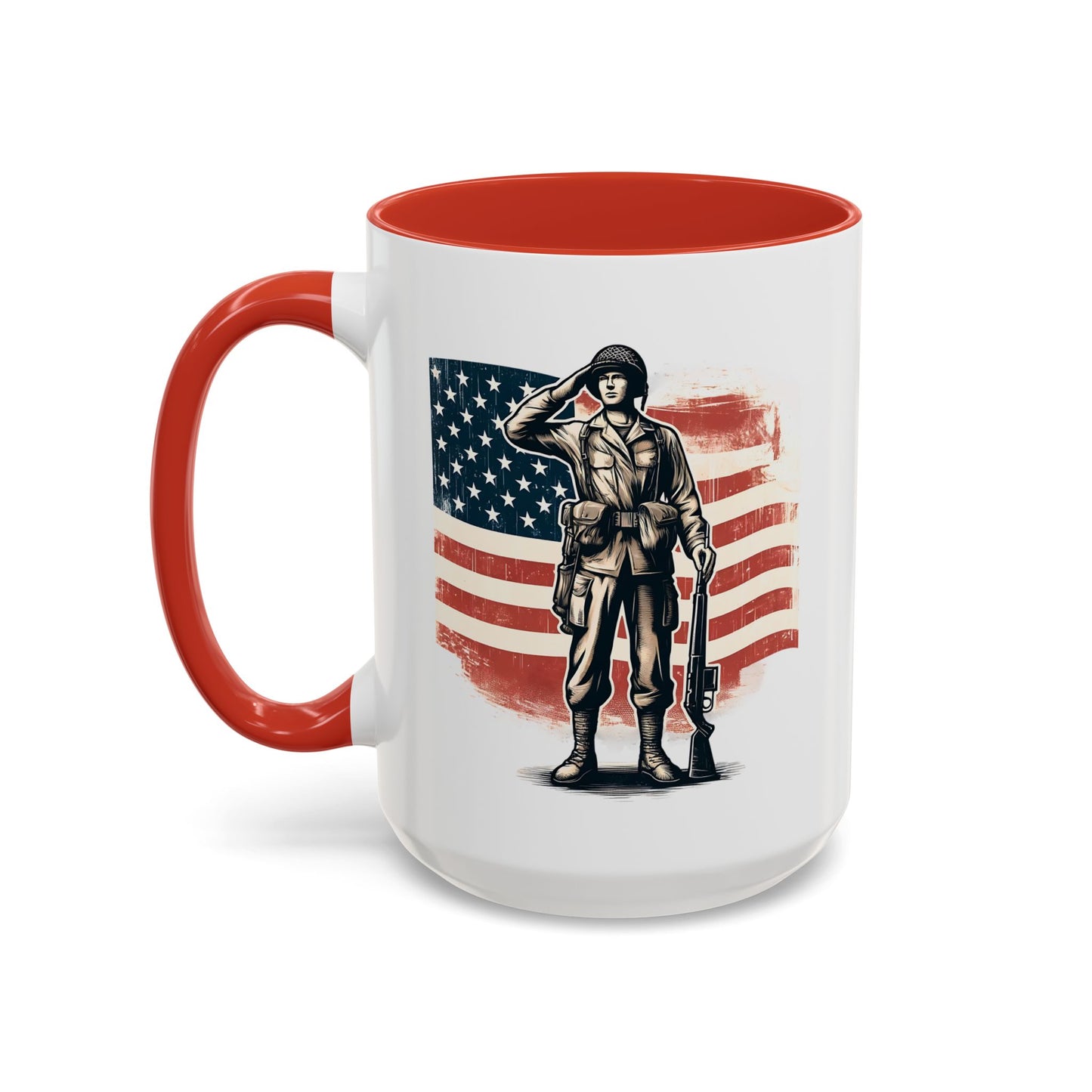 4th of July Mug - American Soldier Flag