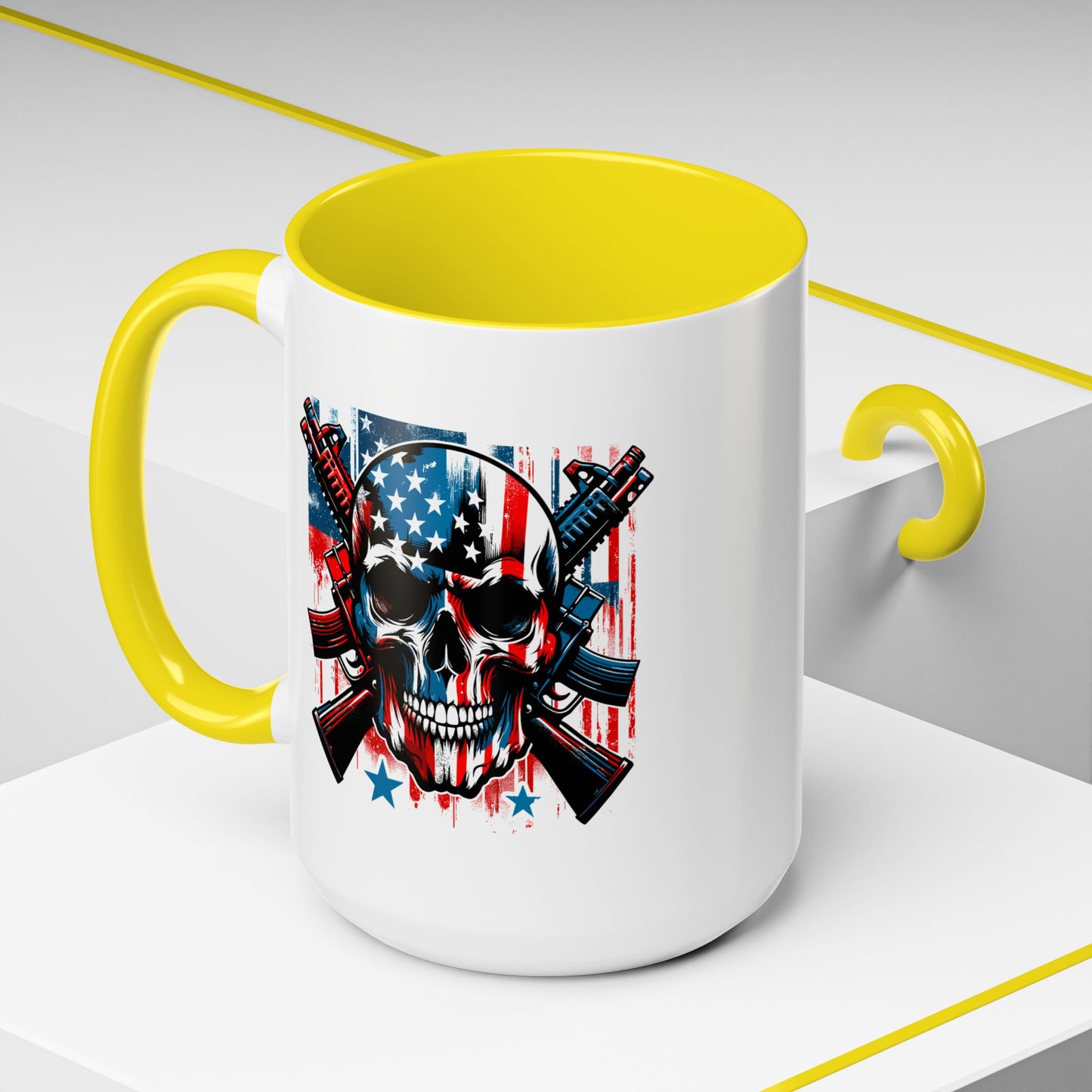 4th of July Mug - Skull With American Flag