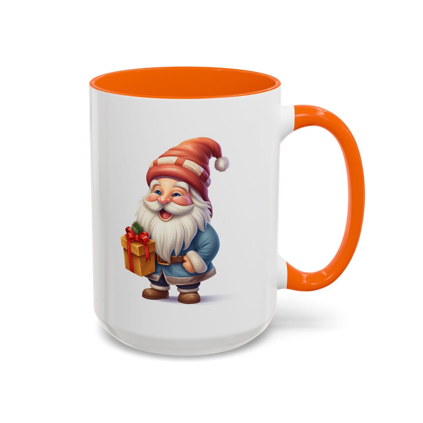 Christmas Mug - Old Gnome with Present