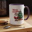 Christmas Mug - Merry Christmas Red Text Santa Tree Presents