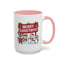 Christmas Mug - Merry Christmas White Text Reindeer Snowmen Penguin