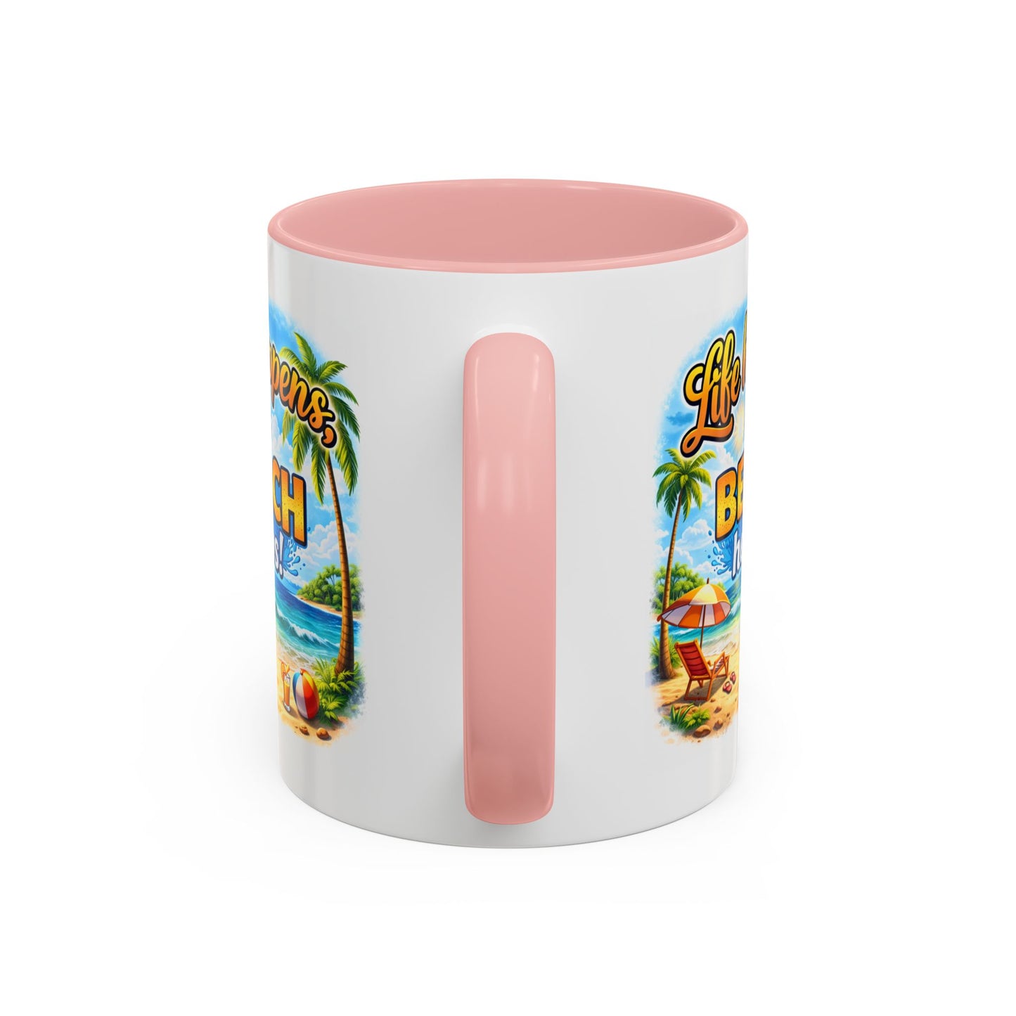 Humor Mug - Life Happens the beach Helps