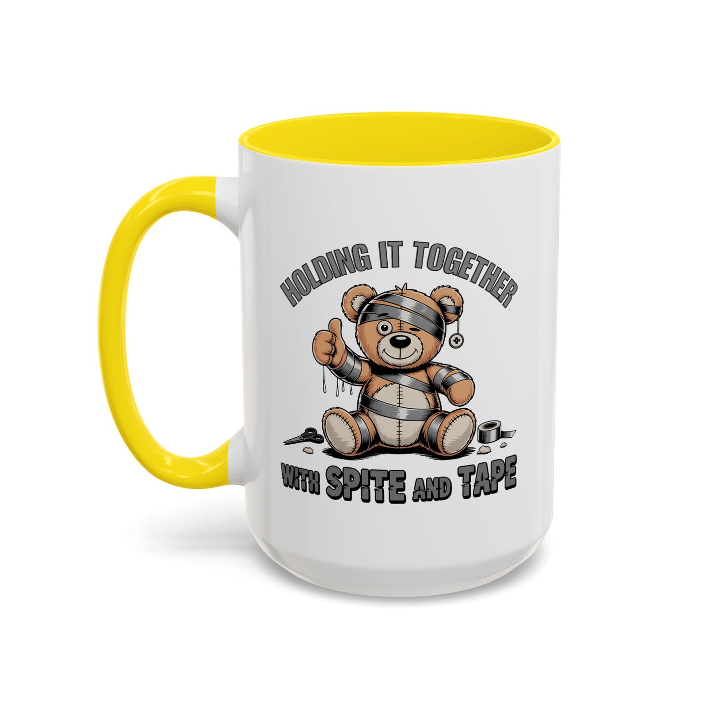 Humor Mug - Holding It Together With Spite & Tape