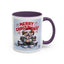 Christmas Mug - Merry Christmas Red Text Puppy Green Top 2