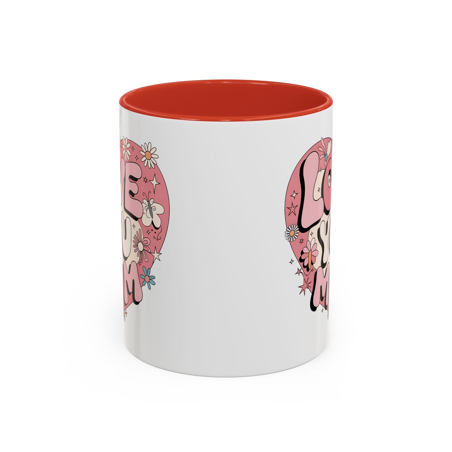 Mother's Day Mug - Love You Mom Retro Heart