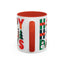 Christmas Mug - Happy Holidays Green Red & Blue Decorative Text