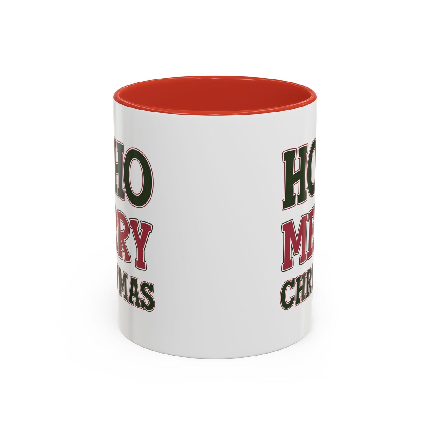Christmas Mug - Ho Ho Ho Merry Christmas Red & Green Text 4