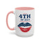 4th of July Mug - Happy 4th of July Flag Lips