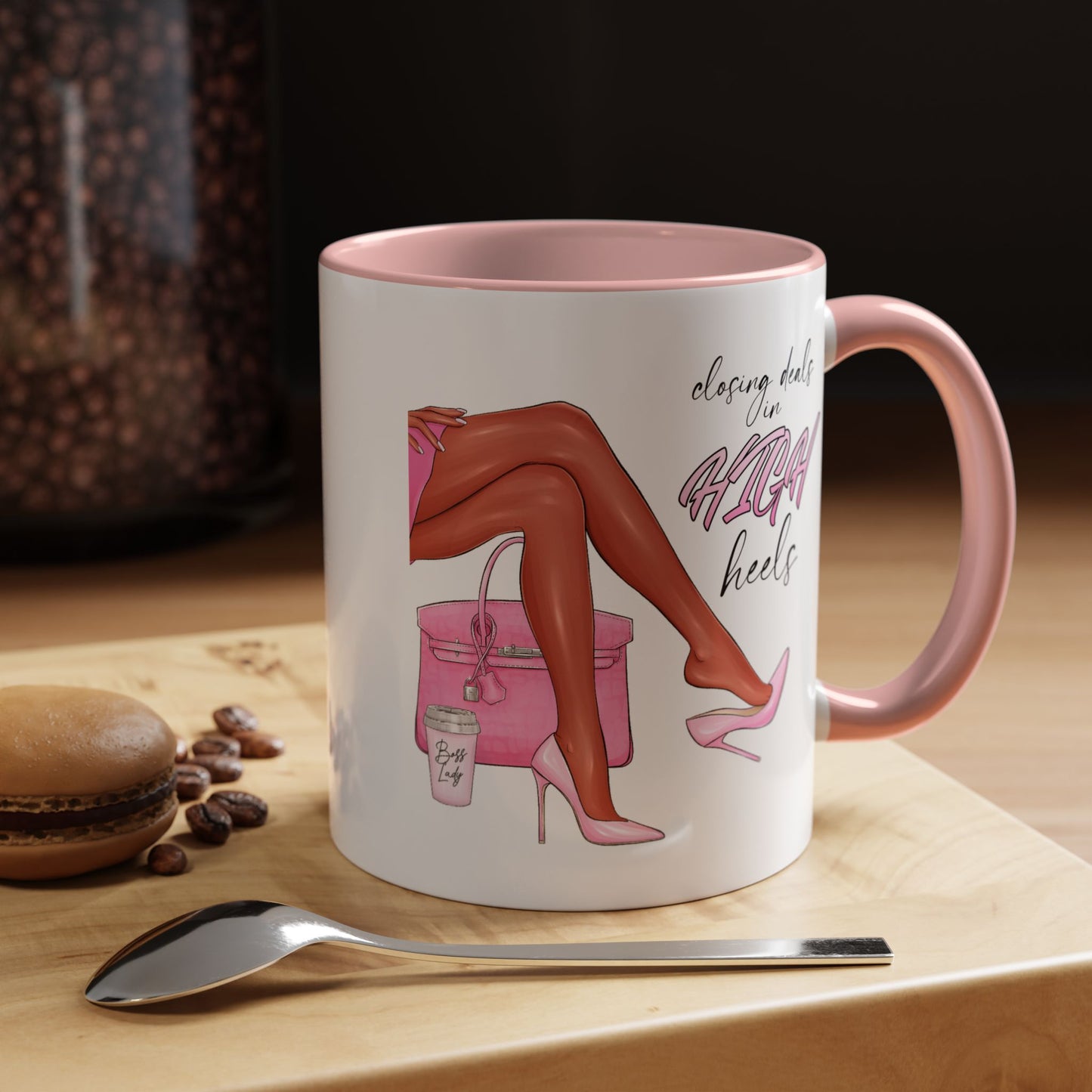 Humor Mug - Closing Deals in High Heels