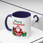 Christmas Mug - Merry Christmas Green & Red Text Santa Presents