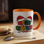 Christmas Mug - Merry Christmas Red Yellow & Blue Text Red Hats