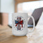 4th of July Mug - Patriotic Cross with Ribbon & Stars