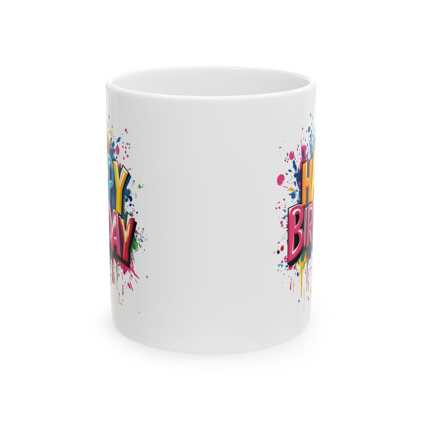 Birthday Mug - Happy Birthday Graffiti