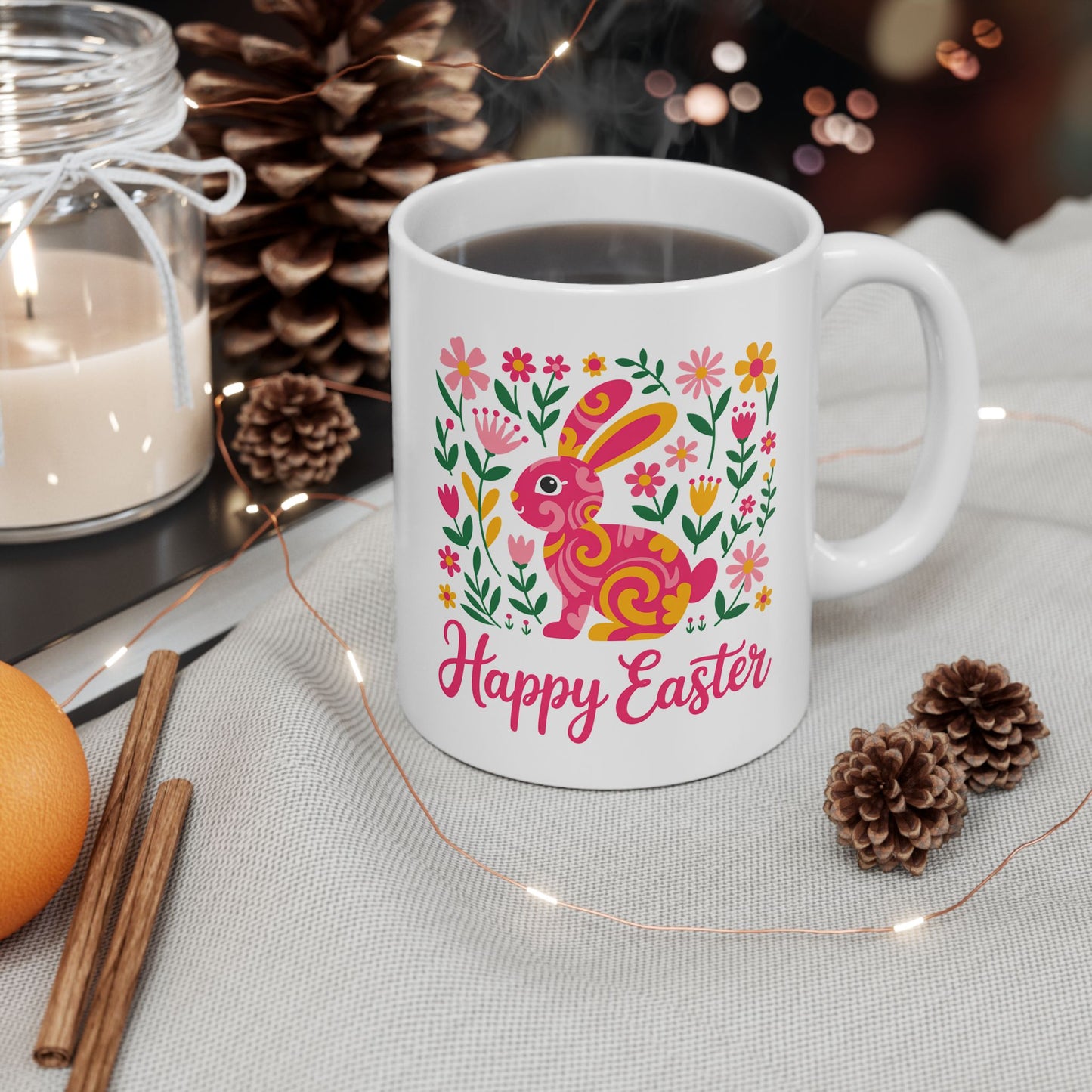 Easter Mug - Floral Bunny