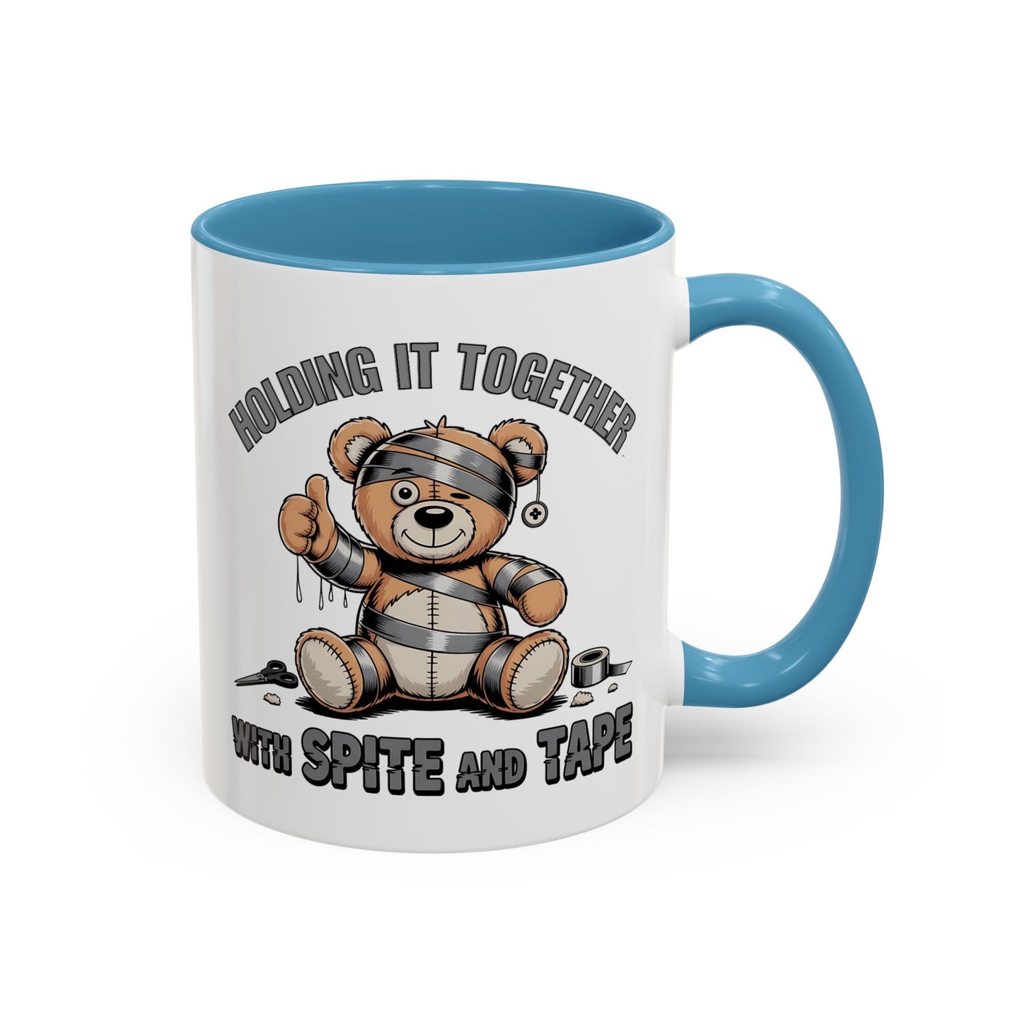 Humor Mug - Holding It Together With Spite & Tape