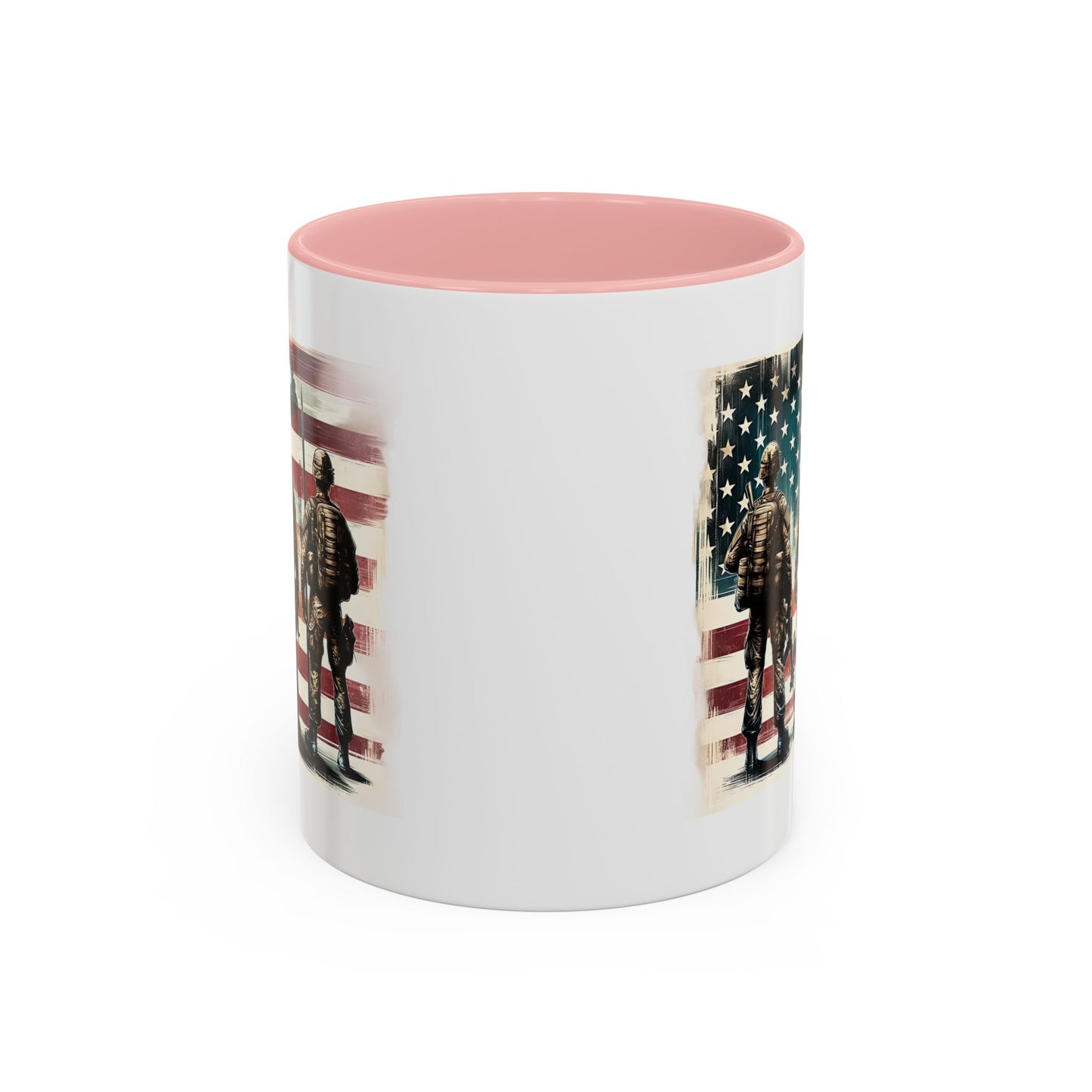 4th of July Mug - Soldiers American Flag