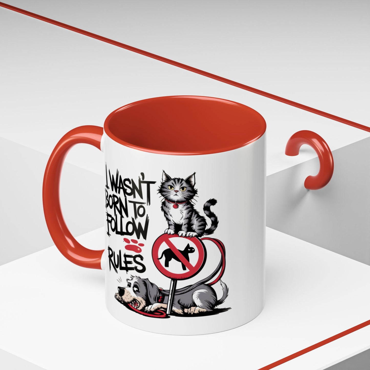 Animal Mug - I Wasn't Born To Follow Rules