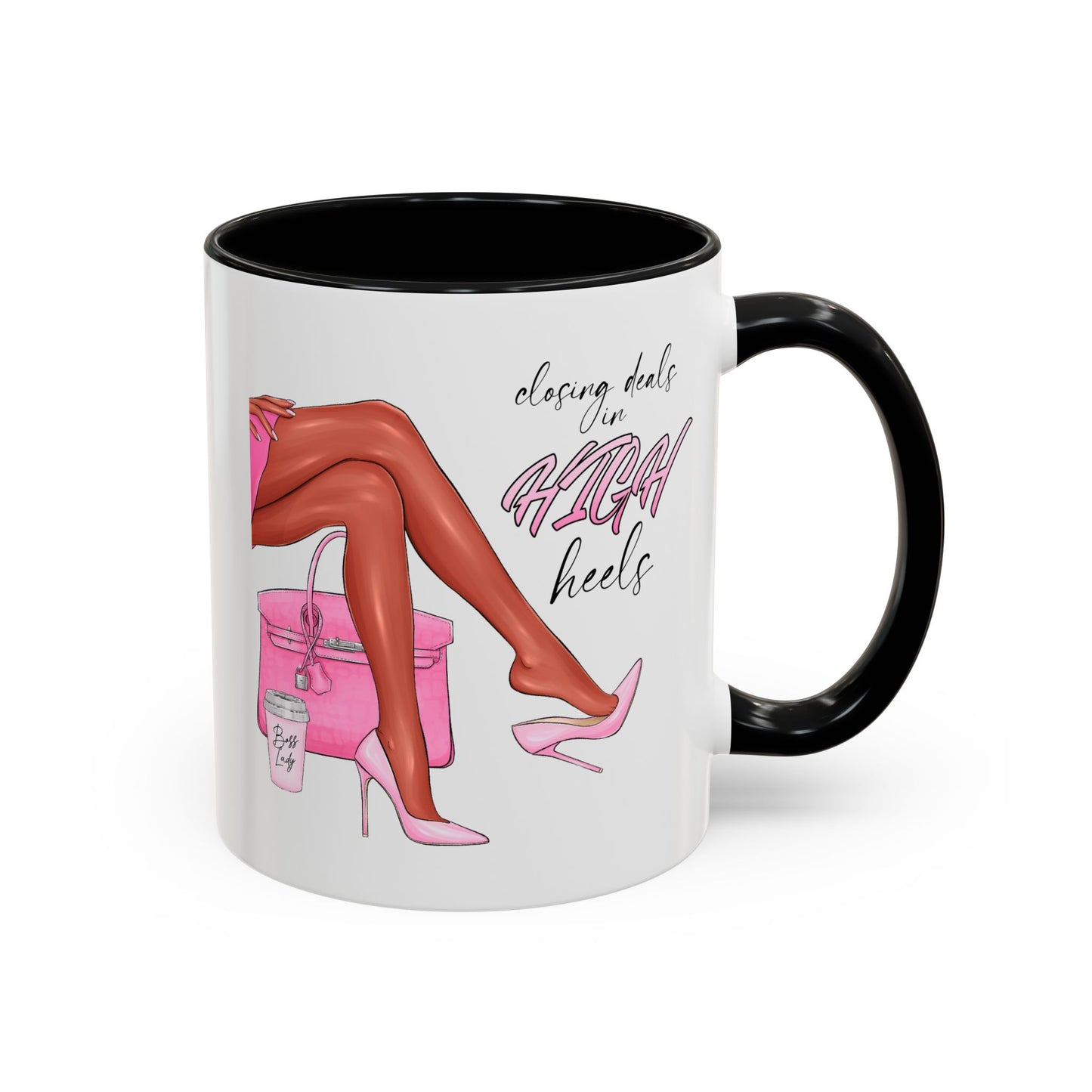 Humor Mug - Closing Deals in High Heels