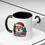 Christmas Mug - Merry Christmas White & Black Text Santa Trees Presents
