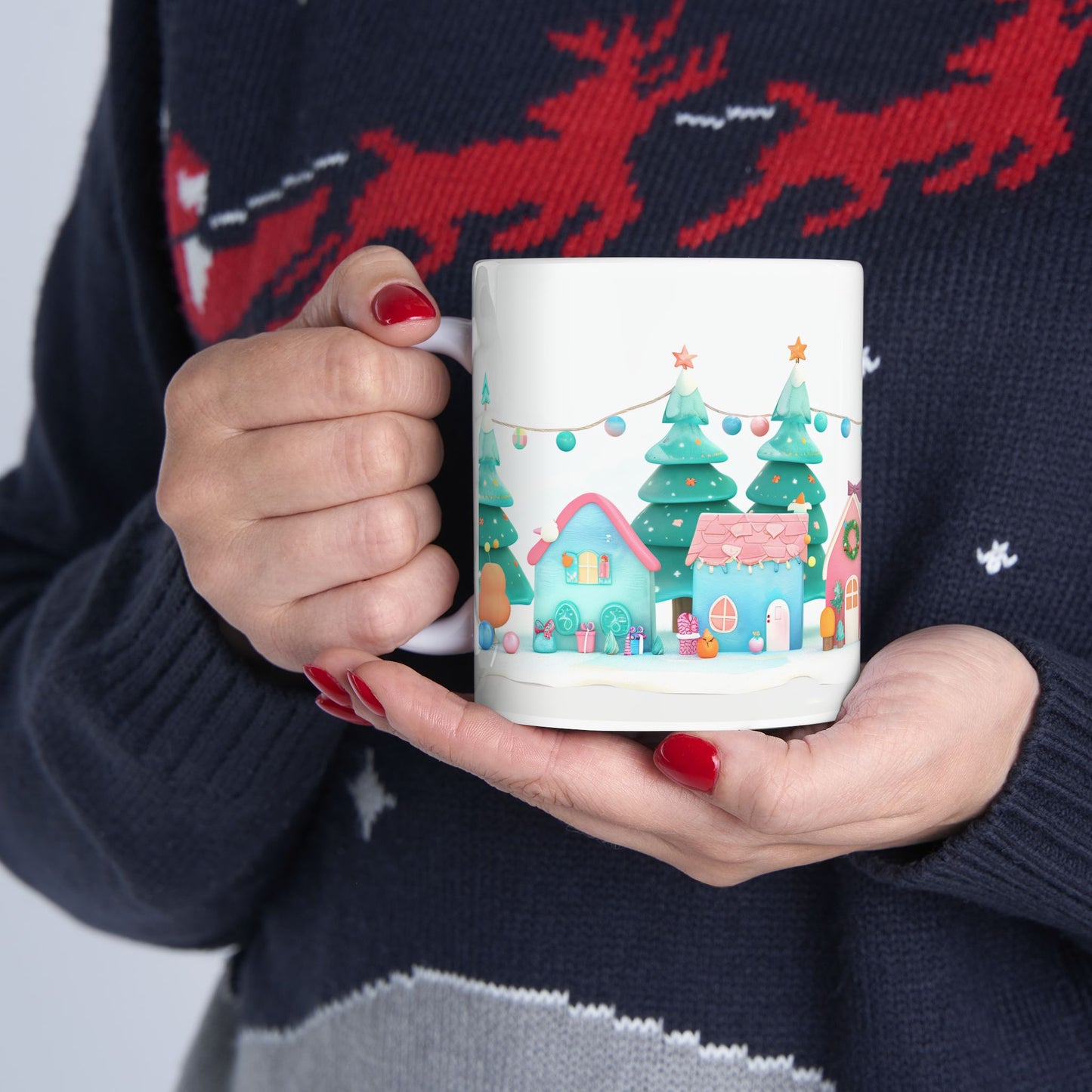 Christmas Mug - Candy Coated Houses Wrap