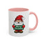 Christmas Mug - Merry Christmas White & Green Text Gnome Snow