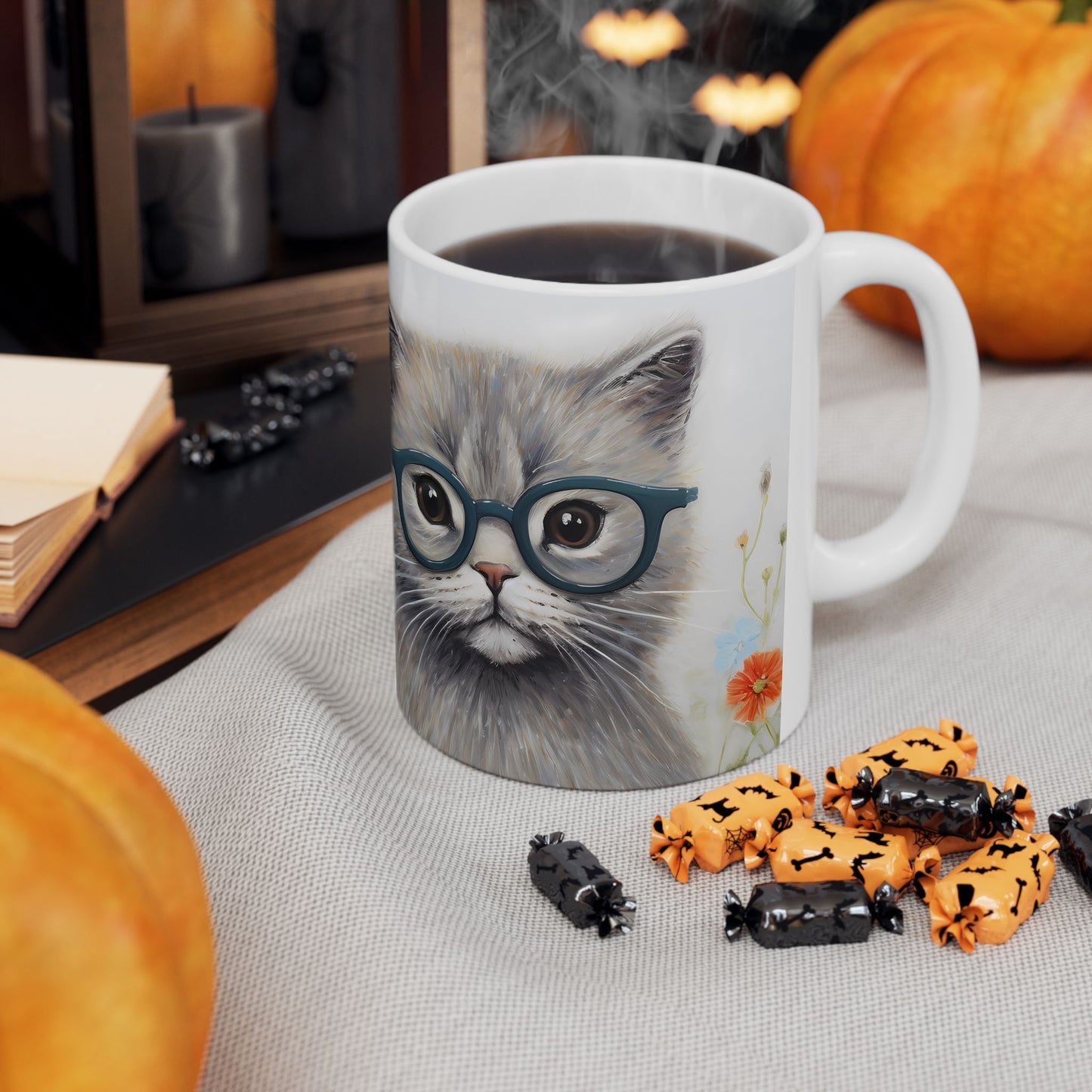 Artistic Mug - Felted Cat 4