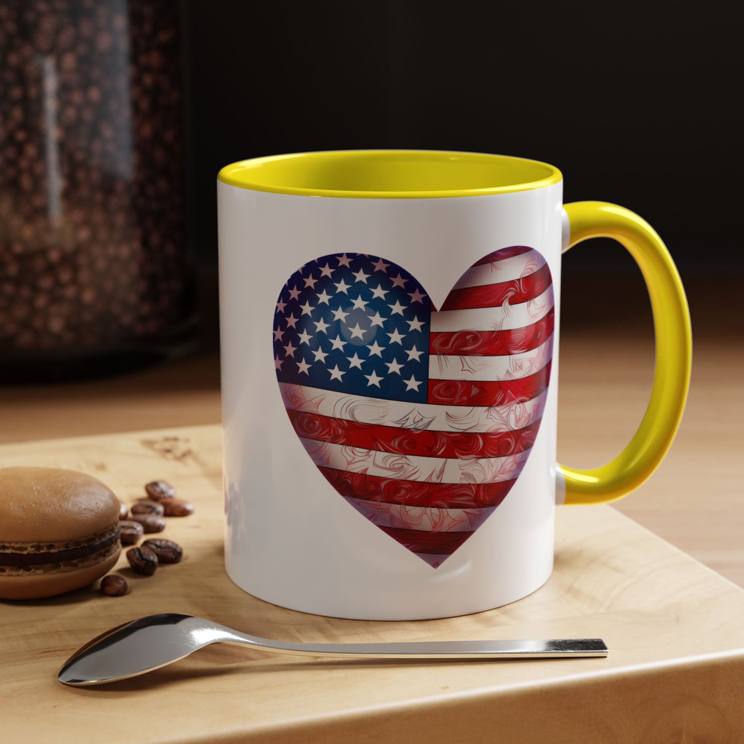 4th of July Mug - Heart American Flag