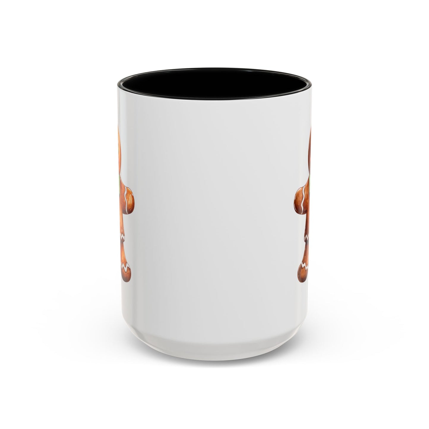 Christmas Mug - Gingerbread Man Green Bow