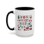 Christmas Mug - Merry Christmas Red White & Green Text Collage