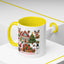 Christmas Mug - Happy Holidays Red Text Reindeer Santa Snowman Presents