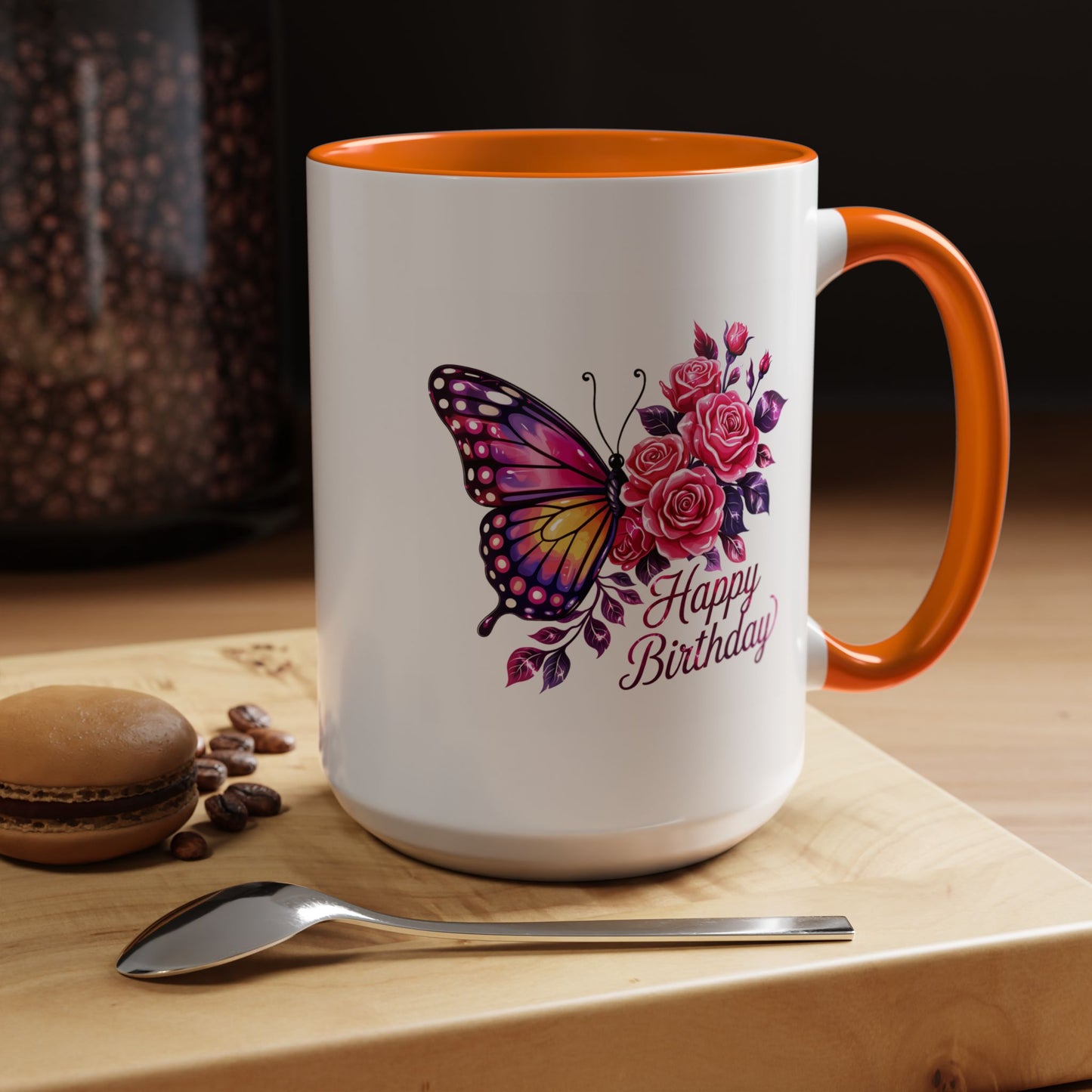 Birthday Mug - Butterfly Flowers