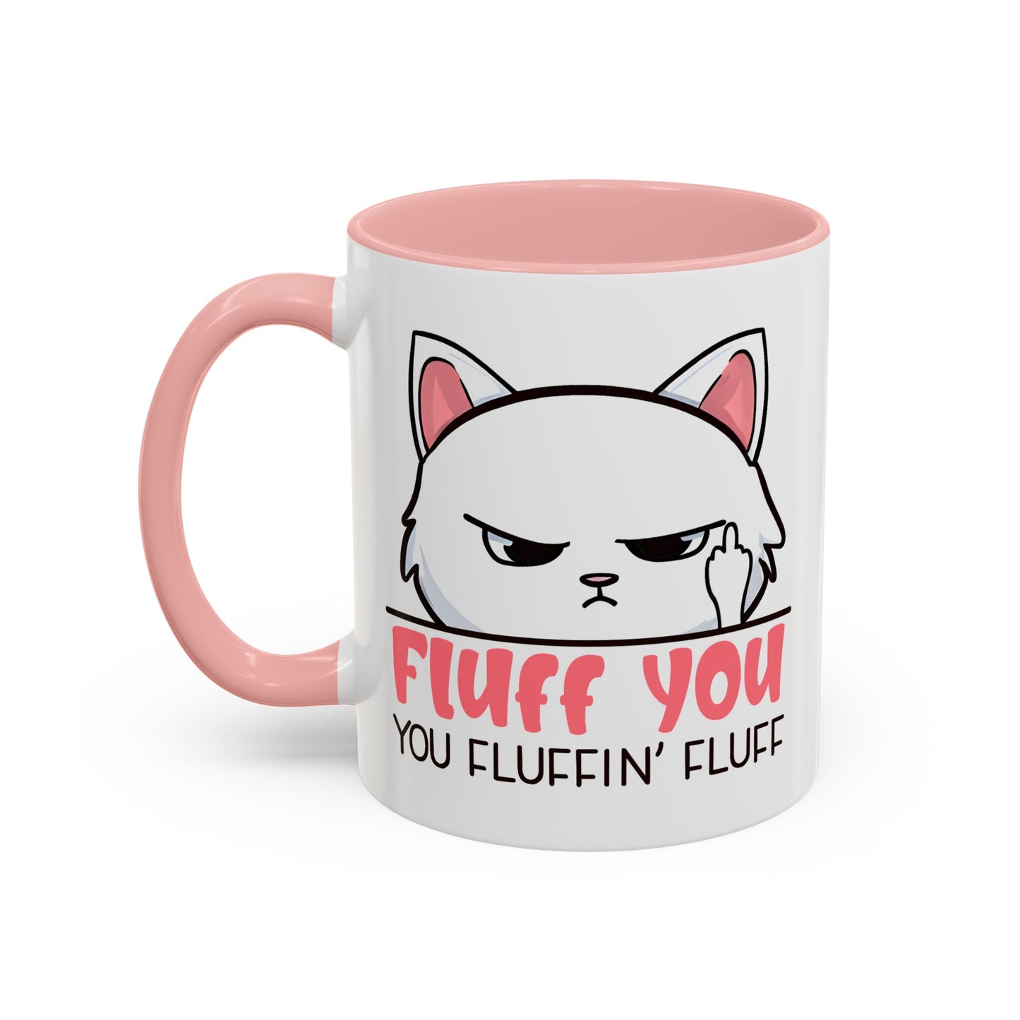 Adult Mug - Fluff You White Cat