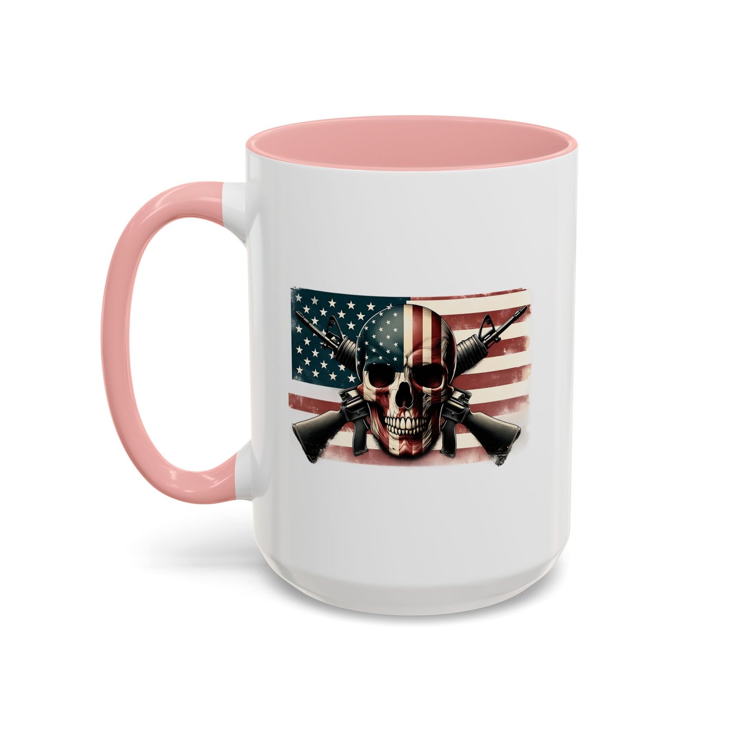 4th of July Mug - Skull Guns Flag